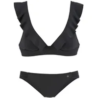 JETTE Triangel-Bikini Damen Schwarz 36 Cup C/D