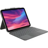 Logitech Combo Touch Tablet-Tastatur für iPad 10 2022 grau UK