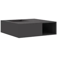vidaXL - Feuerstelle mit Holzlager Schwarz 100x100x30 cm Stahl