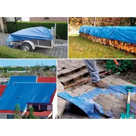 Perel Abdeckplane wasserdicht 5 x 8 m