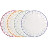 Villeroy & Boch Speiseteller 4tlg. Fleur couleur, Teller, Mehrfarbig, Keramik, Rund, Essen & Trinken, Geschirr,