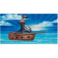 Böing Carpet Kinderteppich »Lovely Kids 406«, rechteckig, Motiv Piratenschiff, Kinderzimmer, blau