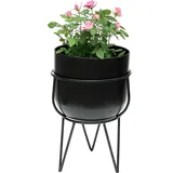 DanDiBo Ambiente Blumenhocker mit Topf 42,5 x 42,5 cm Schwarz