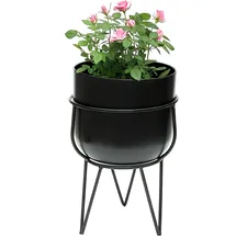 DanDiBo Ambiente Blumenhocker mit Topf 42,5 x 42,5 cm Schwarz
