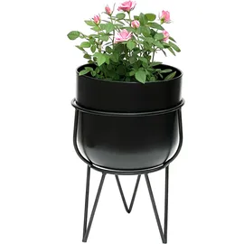 DanDiBo Ambiente Blumenhocker mit Topf 42,5 x 42,5 cm Schwarz
