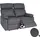 MCW Kinosessel MCW-L93 Stoff/Textil 2er  ~ 72 x 100 x 90 cm Dunkelgrau mit Liegefunktion
