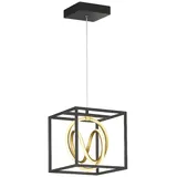 Fischer Leuchten Gisi 1x LED schwarz matt goldfarben