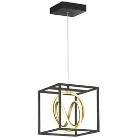 Fischer Leuchten Gisi 1x LED schwarz matt goldfarben