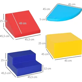 Homcom Softbausteine Schaumstoffbausteine 4 TLG für 12 bis 36 Monate Kinder
