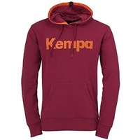 Kempa Herren Graphic Hoodie Sweatshirt, deep rot, S