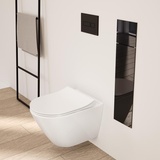 rivea Bahri Wand-Tiefspül-WC-SET, spülrandlos, mit antibakterieller Beschichtung, mit WC-Sitz, abnehmbar, BR0040WH,