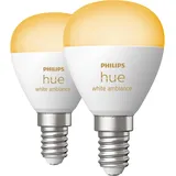 Philips Hue White Ambiance E14 5.1W, 2er-Pack