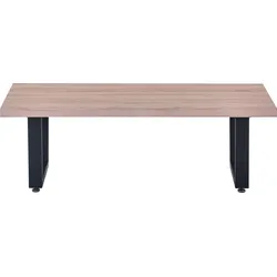 Couchtisch INOSIGN "Conri", schwarz (natur, schwarz, schwarz, natur, sonoma eiche), B:120cm H:40cm T:60cm, MDF mit Dekor Sonoma Eiche, Gestell Metall, Tische, Couchtisch Eckige Couchtische Holz-Couchtische