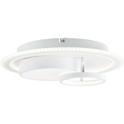 BRILLIANT Lampe, Sigune LED Deckenleuchte 40x40cm weiß/schwarz, 1x LED integriert, 40W LED integriert, (4400lm, 3000K), mit Fernbedienung dimmbar