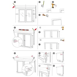 Wellhome Polyester Tag-/Nacht-Rollo 140 x 180 cm (Breite x Höhe) Leinenoptik