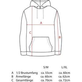 Zwillingsherz Hoodie Leo Muster Beige S/M