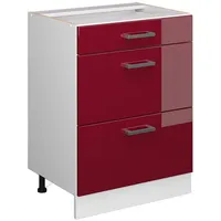 Vicco Schubladenschrank R-Line 60 x 46 x 81,5 cm Rot Hochglanz