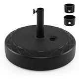 Costway Schirmständer Kunststoff 26 Liter Schwarz