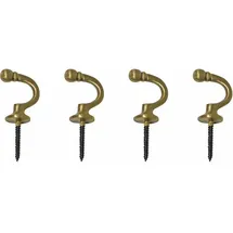 INDEKO Raffhaken Tours, rund, Gardinen, Vorhänge, (Set, 4-tlg) goldfarben
