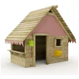 Wickey Spielhaus Tipi - Kinderspielhaus aus Holz, Gartenhaus für Kinder, extrem witterungsbeständig aus kesseldruckimprägniertem Massivholz - pastellpink