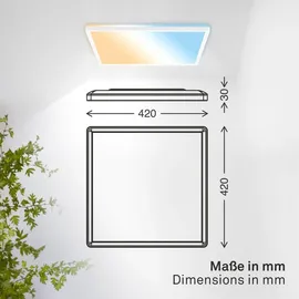 B.K.Licht LED Panel 22W 42x42 cm dimmbar Weiß