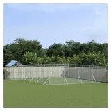 vidaXL Outdoor-Hundezwinger mit Dach Silbern 10x8x2,5 m Stahl Verzinkt