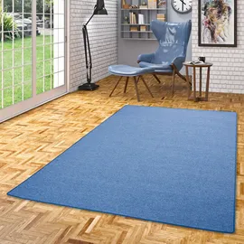Snapstyle Feinschlingen Velour Teppich Strong Blau, 140x200cm