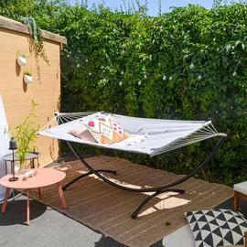 AMANKA Doppel Hängematte mit Gestell 200x120cm Hängeliege Hängemattengestell