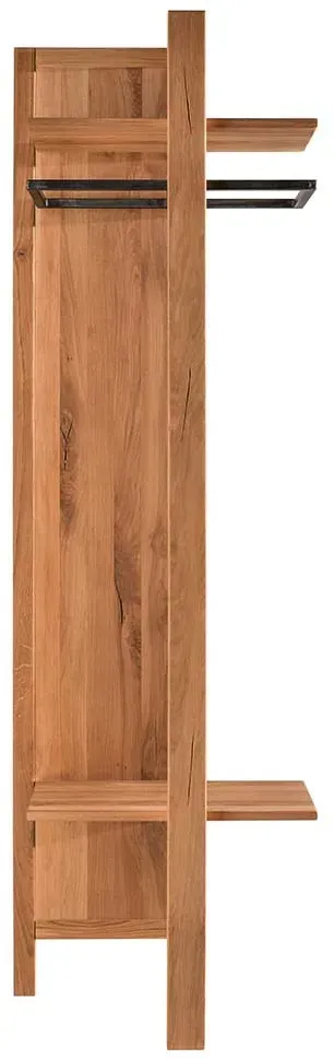Garderobenpaneel aus Wildeiche Massivholz 200 cm hoch