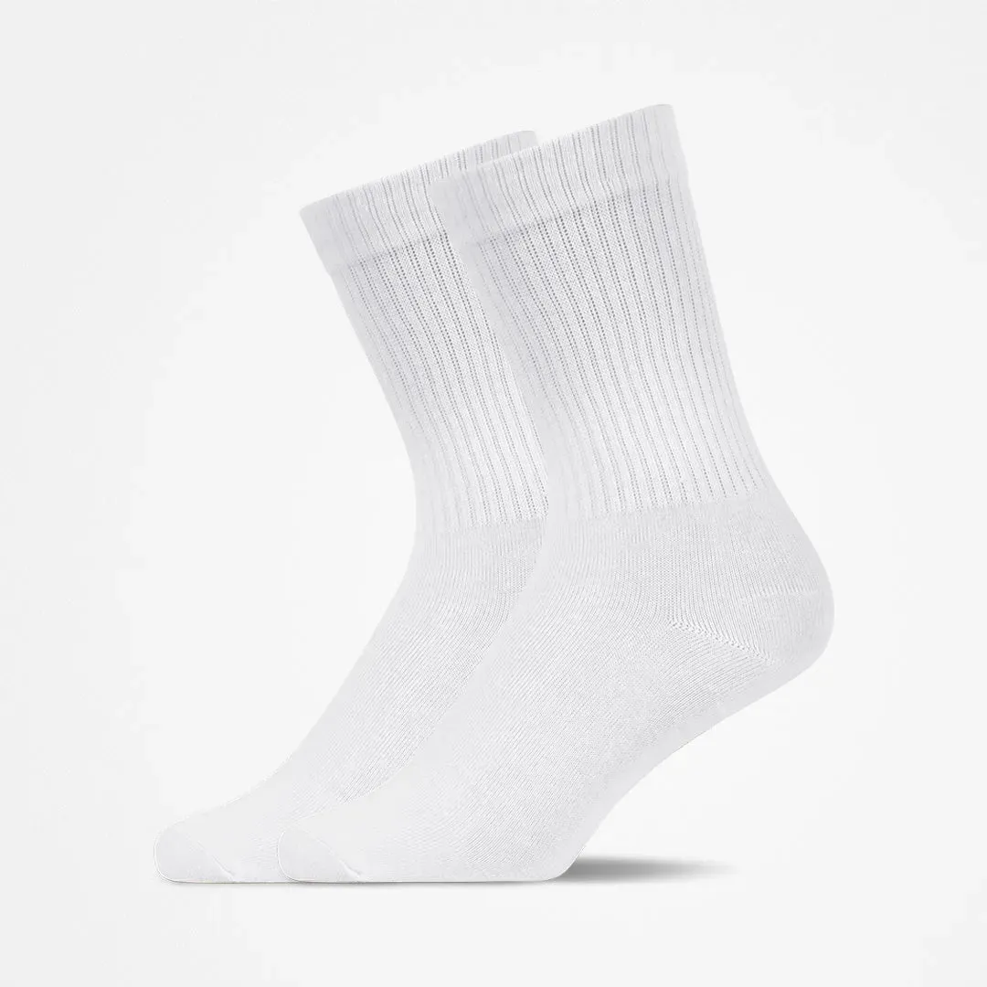 SNOCKS Crew Socks Uni, 2pcs White - 35-38
