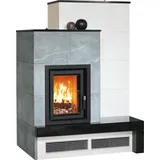 Warmluftofen 5/115.0 11 kW - Speckstein/Nero Assoluto - Premio - Bank rechts