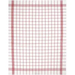 Dyckhoff Geschirrtuch Halbleinen 'Karo' 60 x 80 cm Rot