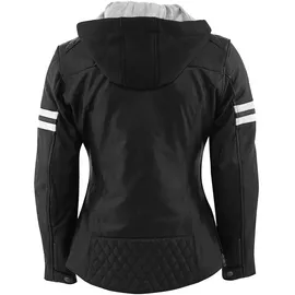 Rusty Stitches Joyce Hooded V2 Lederjacke Schwarz/Weiß 38