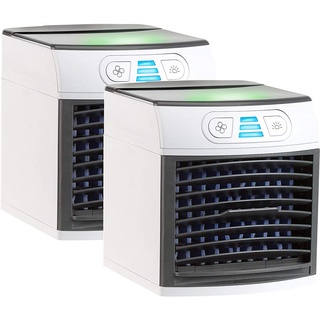 Sichler Haushaltsgeräte 2er-Set 2in1-Tisch-Luftkühler und -Luftbefeuchter LW-110