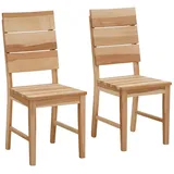 Home Affaire Esszimmerstuhl, aus massiver Kernbuche (2er Set), beige