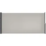 Outsunny Seitenmarkise 300 x 140 cm Hellgrau Aluminium
