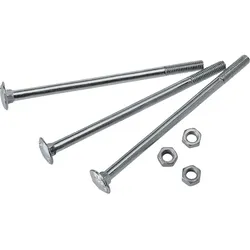 Schrauben mit Muttern DIN 603 silber - 00603.410.0050.090 - silber