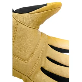 Reusch Down Spirit Gore-tex besonders Warmer, wasserdichter und atmungsaktiver Skihandschuh mit Daunen, schwarz-Camel, 10