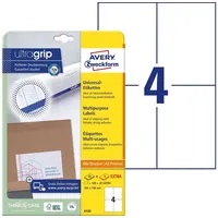 Avery Zweckform Etiketten 6120 weiß 105,0 x 148,0 mm