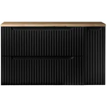 Lomadox Waschtischunterschrank 100 x 0 x 0 cm Schwarz/Eiche