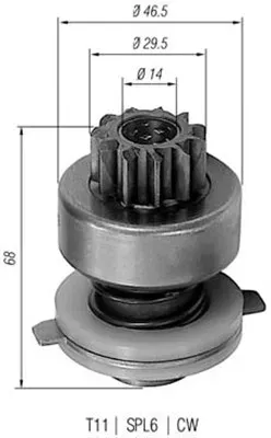MAGNETI MARELLI Ritzel, Starter 940113020048 für Fiat LADA