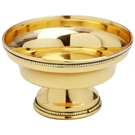 Nklaus Räucherschale Weihrauchgefäß Rauchfass Durchmesser 10cm Messing Deko Gold 7542