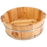 Holz-Fußbad, Waschbecken, Wanne, verdickt, Mehrzweck, Höhe 16 cm, für Haushalt, Massage, Heimbüro, Verwendung mit Griff, Fußbadewanne, 16x40cm A