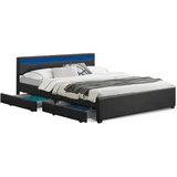 180 x 200 cm schwarz