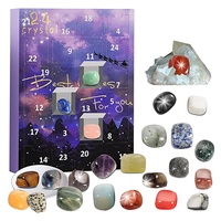 Luckxing 2022 Kristall Adventskalender Für Kinder 24 Tage Adventskalender Countdown Überraschungen Natürliche Mineralien Und Edelsteine, Jungen Und Mädchen