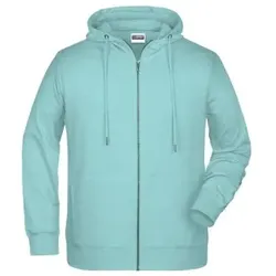 Herren Hoody Sweatjacke 8026, Gletscher-melange, Größe S - Gletscher-melange - S