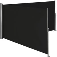 Tectake Aluminium Doppel Seitenmarkise 180 x 600 cm schwarz