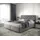 DeLife Boxspringbett Dream-Great 160x200 cm Mikrofaser Taupe mit Matratze und Topper - Taupe/Grau