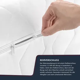 Fdm Matratzentopper Latex 140 x 200 cm Weiß