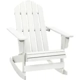 Maison Chic - Schaukelstuhl Gartenstuhl Relaxstuhl Holz Weiß De85814